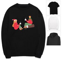 키밍 크리스마스 맨투맨 티셔츠 후드티 연인 커플룩