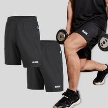 블랙몬스터핏 기능성 쿨에버 러닝 BLACK 트레이닝 헬스 반바지 운동복 팬츠 2P