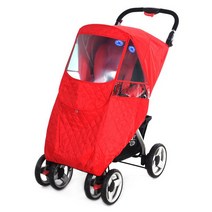 해피플러스 퍼펙트 절충형 유모차 방한커버, 레드