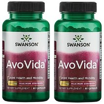 Swanson AvoVida 아보카도 대두 불검화물 60 캡슐 각 300mg 2 팩