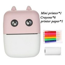 미니 휴대용 프린터 labelPrint 열전 사 용지 사진 포켓 58mm 인쇄 무선 블루투스 안드로이드 IOS, 01 PINK, 01 PINK