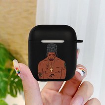 에어팟 프로2 무선 충전 케이스 거치대랩퍼 투팍 2Pac Makaveli 케이스 Apple airpods 1 2 Clear For Pro, 19 2Pac_02 For AirPods 2