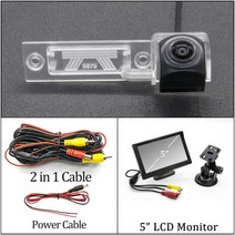 어라운드뷰 후방 사이드 카메라 -HD 1280x720 어안 카메라 폭스바겐 골프 MK4 1997-2005 자동차 차량 주차, 06 Camera With 5 LCD