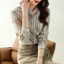 ZENCY 젠시 모리앤쥬 프린팅블라우스