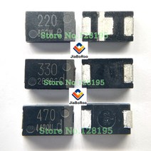 수공구세트 산업용 풀세트 10pcs-100pcs 470 미크로포맷 220 330 6.3V D 유형 7343 탄탈 축전기 교체 노트, 09 330UF 100pcs