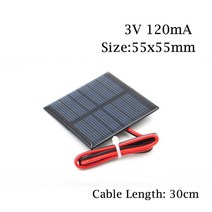 43.5 3 2 1 V dc 태양 전지판 100mA 배터리 휴폰 충전기 연결 와이어 포함, 01 3V 120mA