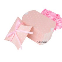 옥수수완충제 종이완충제 친환경포장지 10/20/30Pcs 다채로운 베개 사탕 상자 크래프트 종이 크리스마스 선, 17 Pink and ribbon_03 30 pcs