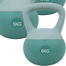 빼다 슬라임 스윙 소프티 케틀벨 홈트 근력운동기구, 6kg, 그린