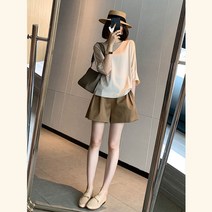 영메이 YM23016S 여름 블라우스 반바지 2피스 세트 복