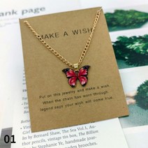 WhiteBlue 여성을 위한 패션 나비 펜던트 목걸이 달콤한 간단한 여러 가지 빛깔의 곤충 쇄골 체인 목걸이 파티 쥬얼리 액세서리