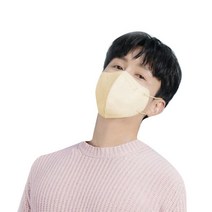 아임리얼 클래시 플러스 보건용 마스크 중형 KF94 베이지 핑크 1매입, 1개입, 25매, 연한황색