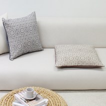 올메시 쿠션커버 및 방석커버 고급 나염 국내제작상품, 브라운(커버)