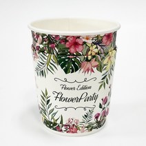 투고팩 플라워파티 종이컵 330ml x 50p + 에어홀더 50p 세트, 3세트