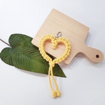 마크라메 재료 DIY 제작 하트키링 만들기 키트, 14. 인디핑크