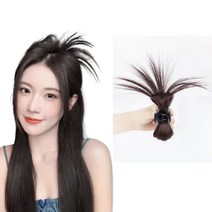 리베르 부분가발 가시헤어번 올림머리 반묶음 집게핀, 딥브라운, 1개