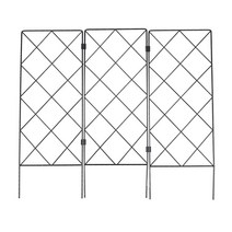 YARNOW 정원 트렐리스 등반용 식물 지지대 접이식 덩굴 및 꽃 스탠드 금속 와이어 격자 그리드 패널 아이비 로즈 포도 오이 클레마티스 블랙