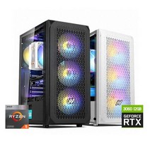 게이밍 조립 컴퓨터 라이젠R5 2600 RTX3060 고사양 배틀그라운드 스팀 게임용 PC 본체, 02.화이트 LED 케이스