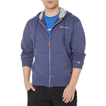 Champion 남성용 파워블렌드 그래픽 풀 지퍼 후디 네이비-y08160 Medium