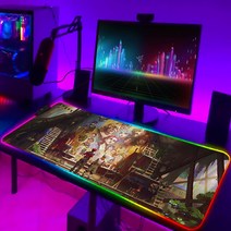 게이밍 의자리그 오브 레전드 컴퓨터 매트 RGB 마우스 게임 패드 Pc 액세서리 게이머 키보드 애니메이션, 19 ZY000324_04 350x600x3mm