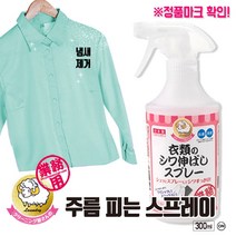 [P1B] 일본직수입 뿌리는다리미 300ml 옷주름 스프레이 / 옷주름피는법 다리미없이다림질 주름스프레이 주름피는스프레이 옷주름스프레이 옷주름피기 옷주름피는스프레이 ( P1B / 55989EA ), 1, 본상품선택