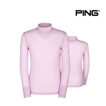 핑골프남성 전판 패턴 실리콘 로고 이너티셔츠 P112A1TI908_PK, 105, PK
