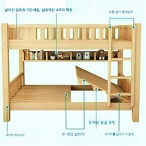 성인책상침대 복층 2층침대 낮은벙커 낮은 침대책상, 03.통나무이층침대+더블서랍