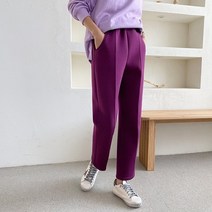 네오플랜 스펀지 밴딩 핀턱 배기 슬랙스 편한 팬츠
