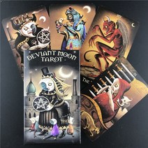 영어 보드 게임 deviant moon 타로 카드 오라클 가족, 44PCS TS91