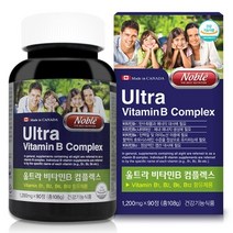 노블 울트라 고함량 비타민B 컴플렉스 1200 90정 3개월분 캐나다산, 노블 울트라 비타민B 컴플렉스 (6개월분)