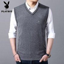 니트조끼 플레이보이 베스트 남자 브이넥 트렌드 양털 가을겨울 민소매 나시 스웨터 525981809