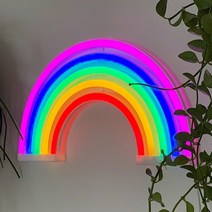 팝바나나 알로하 레인보우 LED 무지개 네온사인 무드등