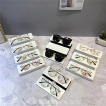 안경진열대 안경거치대 진열장 선글라스 디스플레이 보관함 아크릴 사다리 모양의 안경 스탠드 액세서리 다층 소품 상점 카운터 선반, [07] 흰색 2층