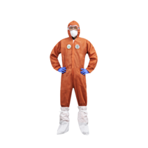 (당일발송)이편한 SMS 원피스 회색 석면용 보호복 주황 난연 보호복 흰색 석면용 레드라인 보호복 SMS 투피스 청색 토치모 원피스 분진복 방진복 예인 1박스(24벌), 24매(1박스), 주황(난연)