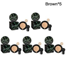 컨실러스틱 컨실러파레트 에어 쿠션 버섯 헤드 컨실러 화이트닝 화장품 방수 브라이트닝 페이스 베이스 톤 BB 크림 파운데이션 메이크업 제품, [11] brown 5pcs