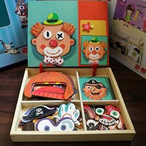 유아 자석 놀이 교구 퍼즐 얼굴표정 꾸미기 자석퍼즐, 베이비형