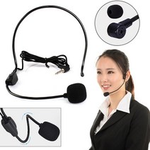 해외 전문가용 헤드웨어 유선 핸즈프리 차량용 배달 오토바이용 헤드셋 회의 마이크 시스템 3.5mm 메가폰, 한개옵션0
