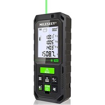 측정 그린 빔 69.8m(230피트) MiLESEEY 줄자 각도 센서 IP65 피타고라스 거리 면적 볼륨 ±1.6cm(1/16인치) 정확도 도구