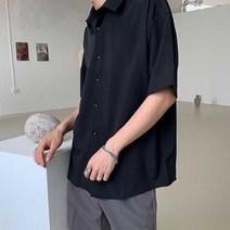 남자 대학생 댄디룩 코디 여름 반팔 남방 쿨링 셔츠:No4869ea