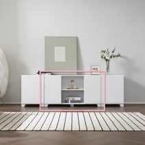 [우아미아이] [우아미가구]블랭크 거실수납장 1000 화이트, 색상:화이트
