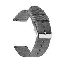 갤럭시워치 메탈스트랩 나일론 캔버스 스트랩 시계 밴드 삼성 갤럭시 3 41mm 활성 2 기어 S2 S3 Amazfit 팔, 04 gray_01 18mm