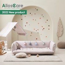 [쁘띠베이비] 토이 코튼 알로스케어 범퍼침대 풀세트_XL size(색상 택 1), 밀크티+팜프렌즈 완구, 스마트세트+베딩세트+버드모빌