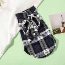 고양이 고양이를 위한 격자 무늬 옷 작은 스핑크스 애완 동물 의류 개 의상 새끼 키티 코트 자켓 강아지 복장 요크, [03] Blue