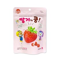 (주)산마을 뽀로로 과일이쿵 유기농과자 어린이과자 딸기쿵 과일칩, 5개