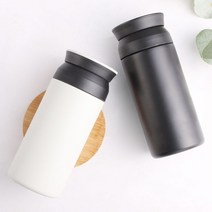 스텐 가벼운 텀블러 보온 미니 진공 콜드컵, 아이보리