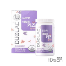 듀오락 데일리 키즈 딸기맛 어린이 유산균 프로바이오틱스 30일분 HD 듀오락유산균, 듀오락 데일리키즈 딸기맛 60정 30일분