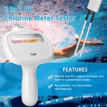 CL 테스터 수질 PH 염소 PC-104. 휴대용 레벨 계량기. 분석 디지털 풀 스파. 2 in 1, 한개옵션0