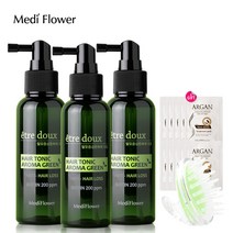 [KT알파쇼핑]메디플라워 아로마 헤어토닉 100mlx3개+아르간 파우치 10매+두피마사지기