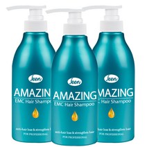 어메이징 EMC 약산성샴푸 비듬 두피 각질 지성 단백질 샴푸 500ml, 3개