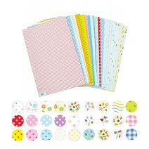 h50 무늬 칼라펠트 접착식 45x30cm 654 4색땡땡이, 단일옵션