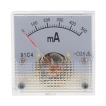 shangren 회로 테스트용 전류계 암페어 테스터 게이지 DC 0-20mA ~ 0-500mA, 플라스틱